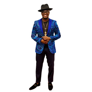African Jacket for Men  Long Sleeve Top Mens African Clothing Dashiki African Print Blazer Men Outfits Suits