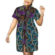 Load image into Gallery viewer, African Fashion Patchwork Original Design Women's Dress Outfit Colourful Print Female - Chocolate Boy Ltd