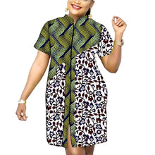 Load image into Gallery viewer, African Fashion Patchwork Original Design Women's Dress Outfit Colourful Print Female - Chocolate Boy Ltd