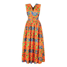 Load image into Gallery viewer, New Summer Elegant Fashion Style African Women Printing Plus Size Polyester Long Dress