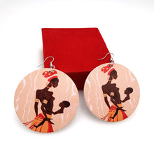 Load image into Gallery viewer, Wholesale Fashion Retro African Wood Handmade Woman Pendant Earrings