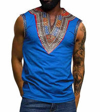 Load image into Gallery viewer, African Men Dashiki Vest M-3XL - Chocolate Boy Ltd