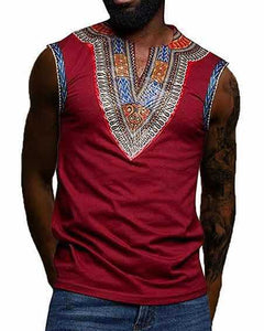 African Men Dashiki Vest M-3XL - Chocolate Boy Ltd