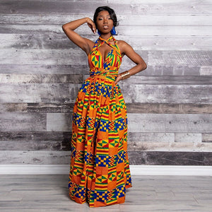 Fashion Elastic Maxi Dress Long Robe African Dresses for Women Dashiki Party - Chocolate Boy Ltd