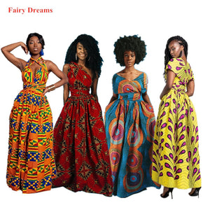 Long African Dress Women Traditional African Clothing Dashiki Ankara Maxi Dresses - Chocolate Boy Ltd