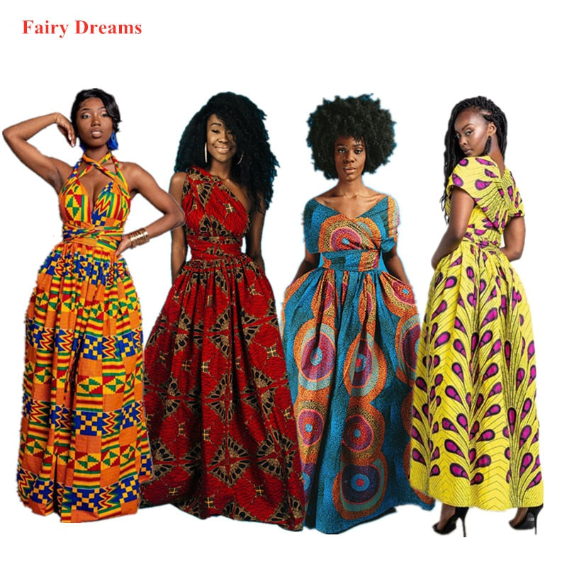 Dresses For Women African Dress Muslim Fashion Plus Size Women Dress  African Clothes Women Embroidery Design Long Dress - African Boutique