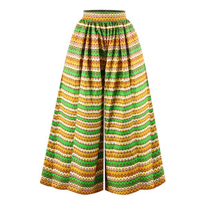 African Ladies Clothes Dashiki Print Trousers Female High Waist Pants Ankara African Dresses for Women - Chocolate Boy Ltd