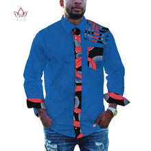 Load image into Gallery viewer, Men African Clothing Dashiki Lapel Top Shirt Bazin Riche