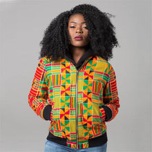 Load image into Gallery viewer, Fashion Coat African Clothes Dashiki Print Tribal Sexy Jacket Ladies Bomber Zip Pocket Sweatshirt - Chocolate Boy Ltd