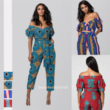 Load image into Gallery viewer, African Clothes Ladies Robe African Jumpsuit Plus Pant Dashiki Fashion - Chocolate Boy Ltd