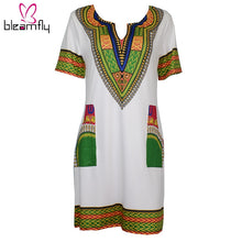 Load image into Gallery viewer, Wholesale 3XL Oversize Women Sexy Dashiki Summer Print African Dress For Women - Chocolate Boy Ltd