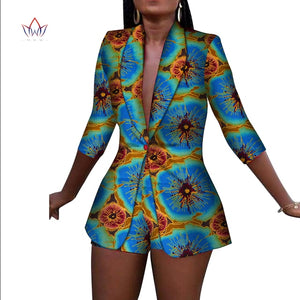 New Women Suit and Short Pants Sets African Clothes 2 Pieces Sets - Chocolate Boy Ltd
