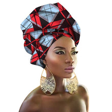 Load image into Gallery viewer, Women Headband Printed Scarf Rich Bazin Nigerian Headtie - Chocolate Boy Ltd