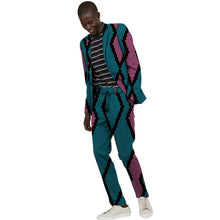 Load image into Gallery viewer, African Suits Men Print Casual Blazers For Wedding Ankara Fashion Pant Suits - Chocolate Boy Ltd