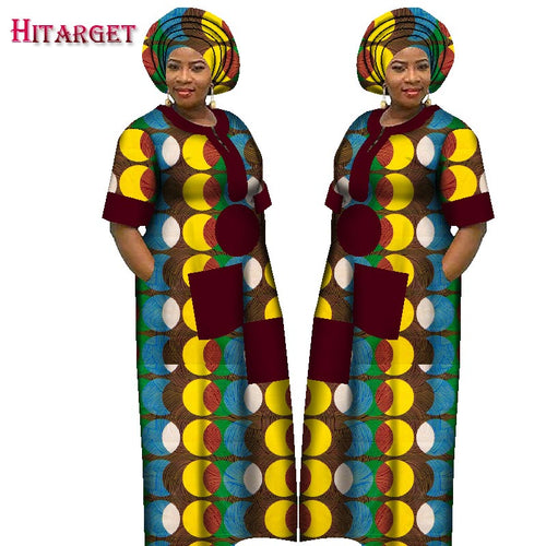 Autumn Dress for Women Dashiki Custom Made African Printed Dresses Women Comfortable Loose women