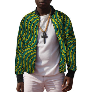 African Men's Baseball Bomber Jacket Ankara Coat Man Dashiki Print