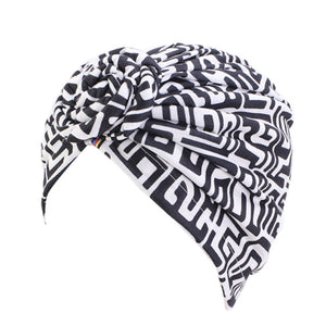 Fashion Women African Pattern Flower Turban Headscarf Headwrap Ladies Chemo Cap Bandanas Hair Accessories