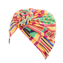 Load image into Gallery viewer, Fashion Women African Pattern Flower Turban Headscarf Headwrap Ladies Chemo Cap Bandanas Hair Accessories