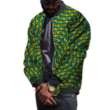 Load image into Gallery viewer, African Clothing Men Jackets Fashion Loose Zipper Ankara Coat Traditional Dashiki Print Tops