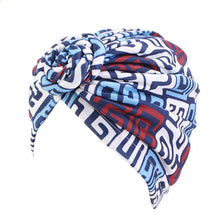 Load image into Gallery viewer, Women Tie Turban Hat Cotton Top Knot Traditional Tribal African Ankara Print Twist Headwrap Ladies Hair Accessories