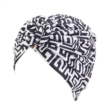Load image into Gallery viewer, Women Tie Turban Hat Cotton Top Knot Traditional Tribal African Ankara Print Twist Headwrap Ladies Hair Accessories
