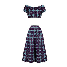 Load image into Gallery viewer, African Clothing Ankara Dashiki Print Top &amp; Pants Suit Robes Sexy Ladies