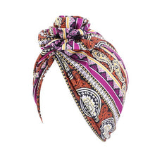 Load image into Gallery viewer, Women Turban Hat Bohemia Style Flower Hijab Beanie Hair Accessories Headscarf Cap Hair Loss