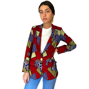 African Clothing Fashion Traditional Tribal Print Women Blazers Female Dashiki Blazer For Ladies