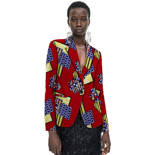 Fashion African Print Women Female Dashiki Blazers Ankara Design For Ladies Coat Africa Clothing