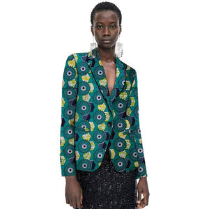 Fashion African Print Women Female Dashiki Blazers Ankara Design For Ladies Coat Africa Clothing