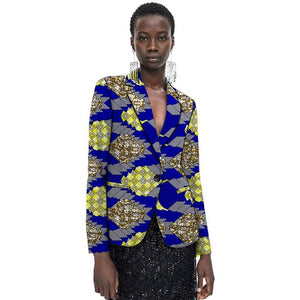 Fashion African Print Women Female Dashiki Blazers Ankara Design For Ladies Coat Africa Clothing