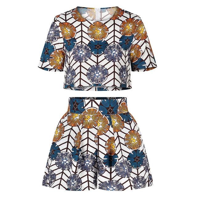 Ankara Style Bazin African Print Top Pants