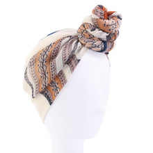 Load image into Gallery viewer, Cotton Women African Print Turban Chemo Cancer Cap Headwrap Bandana Stretch Long Hair Scarf Headscarf Tie