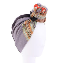 Load image into Gallery viewer, Cotton Women African Print Turban Chemo Cancer Cap Headwrap Bandana Stretch Long Hair Scarf Headscarf Tie