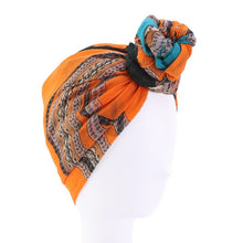 Load image into Gallery viewer, Cotton Women African Print Turban Chemo Cancer Cap Headwrap Bandana Stretch Long Hair Scarf Headscarf Tie