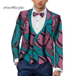 Party Wedding Traditional Tribal African Clothing Men's Printed Blazer Jacket Fashion