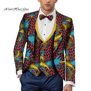 Party Wedding Traditional Tribal African Clothing Men's Printed Blazer Jacket Fashion