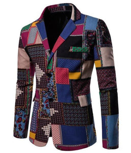 Men's Dashiki African Print Suit Blazer Tribal Traditional Jacket