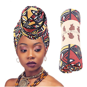 Women Turban Caps African Pattern Headscarf Ladies Bonnet
