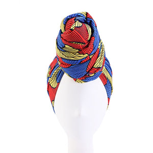 Women Turban Caps African Pattern Headscarf Ladies Bonnet