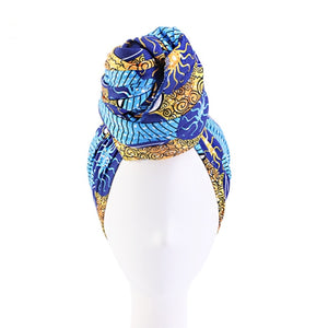 Women Turban Caps African Pattern Headscarf Ladies Bonnet