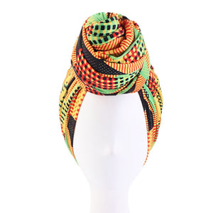 Women Turban Caps African Pattern Headscarf Ladies Bonnet