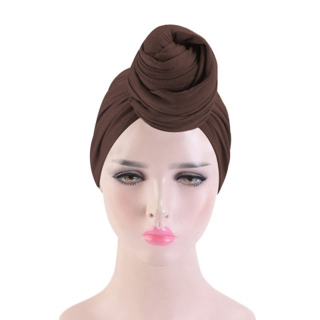 Women Turban Caps African Pattern Headscarf Ladies Bonnet