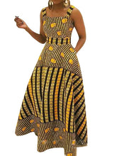 Load image into Gallery viewer, Summer African Women Sleeveless Printing Polyester Plus Size Long Dress
