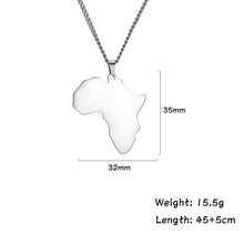 Load image into Gallery viewer, African Map Pendant Necklace For Women Stainless Steel Chain Jewellry