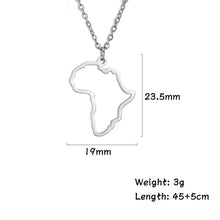 Load image into Gallery viewer, African Map Pendant Necklace For Women Stainless Steel Chain Jewellry