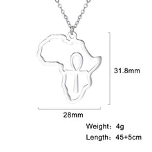 Load image into Gallery viewer, African Map Pendant Necklace For Women Stainless Steel Chain Jewellry