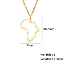 Load image into Gallery viewer, African Map Pendant Necklace For Women Stainless Steel Chain Jewellry