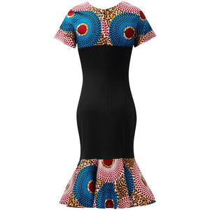 Fashion Print African Traditional Summer Sexy Women Printing Mini Dress