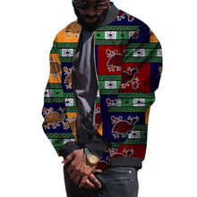 Load image into Gallery viewer, African Clothing Men Jackets Fashion Loose Zipper Ankara Coat Traditional Dashiki Print Tops